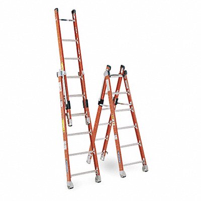 WERNER 7806 Combination Ladder 6 ft IAA Fiberglass