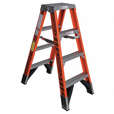 WERNER T7404 Twin Stepladder Fiberglass IAA 4ft T7400