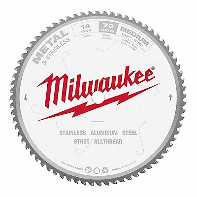 MILWAUKEE 48404505 Circular Saw Blade 14 in Blade 72 Teeth