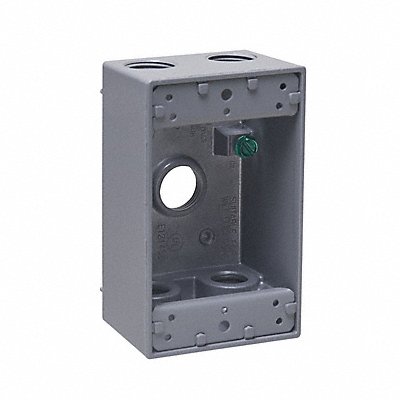 BELL 53220 Weatherproof Box 1/2 in Hub Aluminum