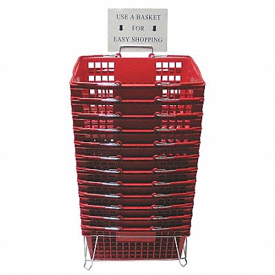 GRAINGER RWRHDBRD02ST G1931 Hand Basket Ppl Red 8 5/8 in PK12