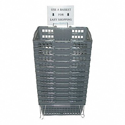 GRAINGER RWRHDBGY01ST G1931 Hand Basket Grey 8 5/8 in PK12