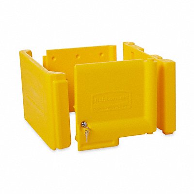 RUBBERMAID COMMERCIAL PRODUCTS FG618100YEL Locking Compartment 20 in L Yellow