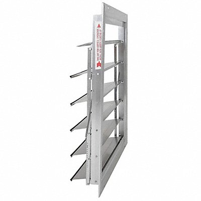 DAYTON 4YN17 Fan Shutter 24 In Mill Finish Aluminum