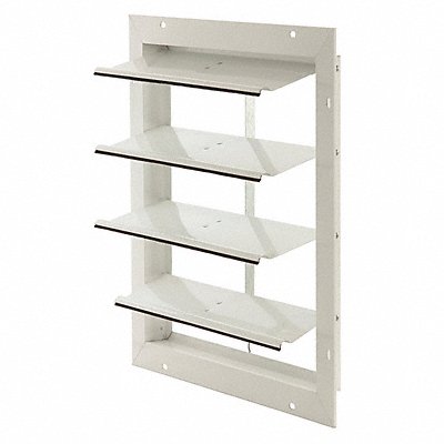 DAYTON 4YN20 Fan Shutter 16 In White Painted Aluminum