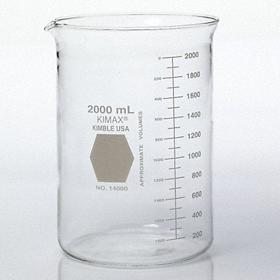 KIMBLE 140002000 Beaker 2 L 190 mm H 130 mm Dia PK8