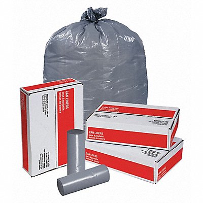 GRAINGER 4YPC3 Garbage Bags 60 gal Grey PK100