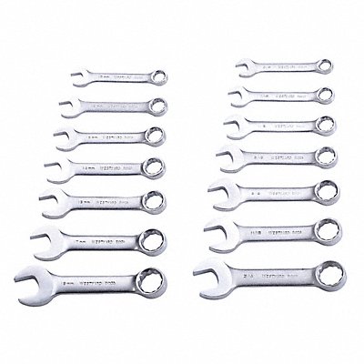 WESTWARD 4YR24 Combination Wrench St Steel Satin Offset