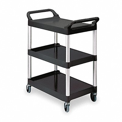 RUBBERMAID COMMERCIAL PRODUCTS FG342488BLA Utility Cart 200 lb Load Cap. Plastic