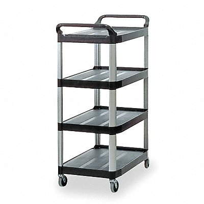 RUBBERMAID COMMERCIAL PRODUCTS FG409600BLA Utility Cart 300 lb Load Cap. PE