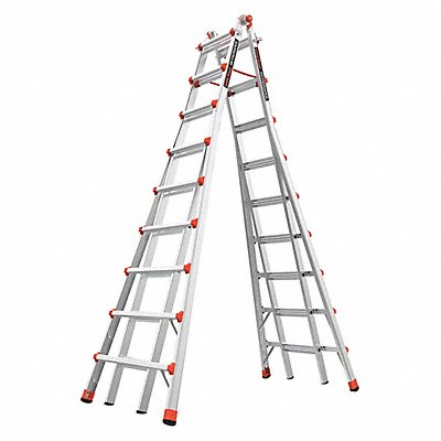 LITTLE GIANT 10110 Telescoping Step Ladder 17ft IA Aluminum
