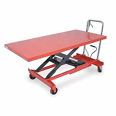 DAYTON 4ZC18 Scissor Lift Cart 1000 lb Steel Fixed