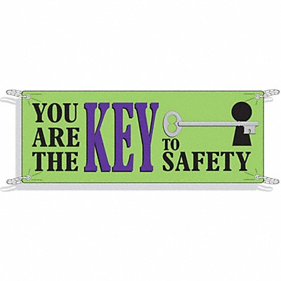 BRADY 50903 Banner 48 in x 120 in Polyethylene