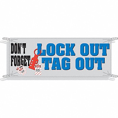 BRADY 50904 Banner 48 in x 120 in Polyethylene