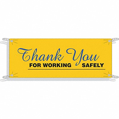 BRADY 50911 Banner 48 in x 120 in Polyethylene