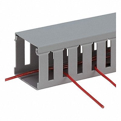 PANDUIT G1X4LG6 WIRE DUCT WIDE SLOT GRAY 1.26 W X 4 D