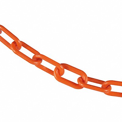 GRAINGER 5001250 K6948 Plastic Chain 50 ft L Safety Orange