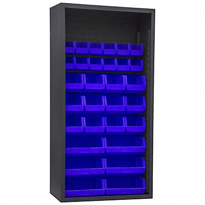 DURHAM MFG 5003305295 Bin Cabinet Louvered 72 H 36 W 18 D