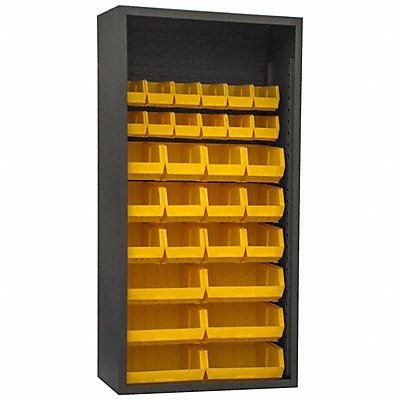 DURHAM MFG 50033095 Bin Cabinet Louvered 72 H 36 W 18 D