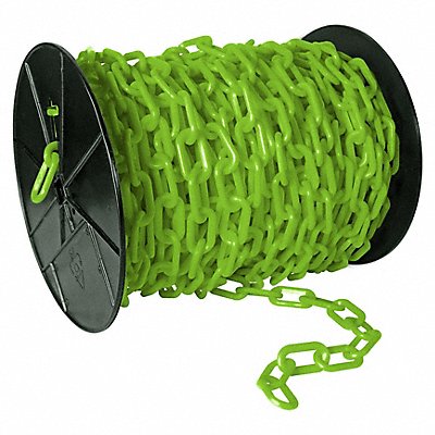 GRAINGER 50114 Plastic Chain 125 ft L Safety Green