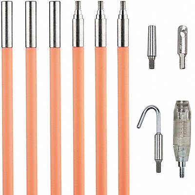 KLEIN TOOLS 50303 Glow Rod Lo-Flex 30 Foot Pk/3