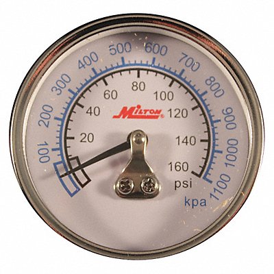 MILTON 1191 Mini Hi Pressure Gage 1/4 NPT 0-160PSI