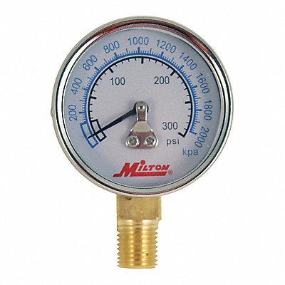 MILTON 1195 High Pressure Gage 1/4 NPT 0-300PSI