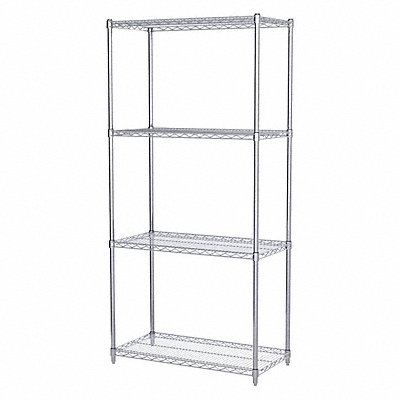 AKRO-MILS AWS741836SU Wire Shelving Unit 18 x36 x74 4-Shelf