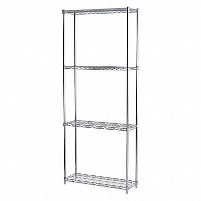 AKRO-MILS AWS861236SU Wire Shelving Unit 12 x36 x86 4-Shelf