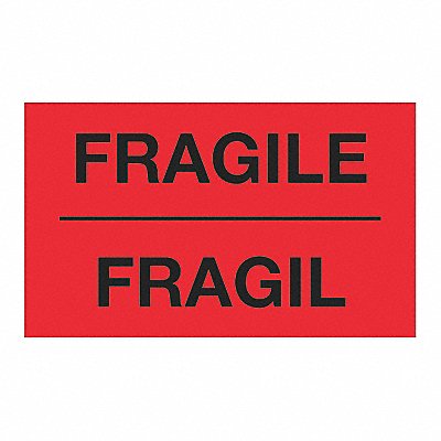 TAPE LOGIC DL1091 Bilingual Label Fragil 3x5