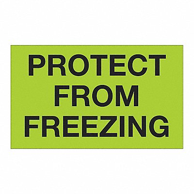 TAPE LOGIC DL1329 Climate Label Protect From Freezg 3x5