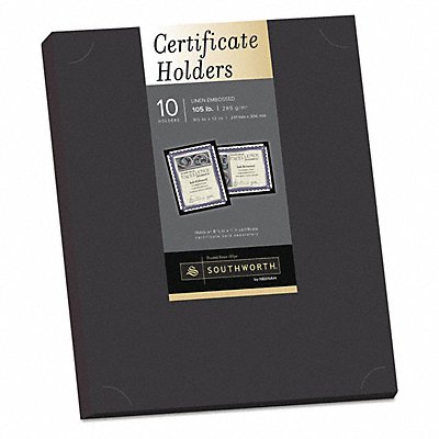 SOUTHWORTH PF18 Certificate Holder Black Linen PK10
