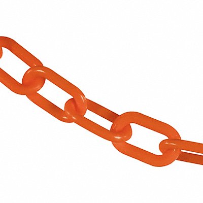 GRAINGER 5101250 Plastic Chain 2 50 ft L Safety Orange