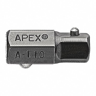APEX A108 Adaptor 1/4 Male Hex Dr 1/4 Sq 1 OAL