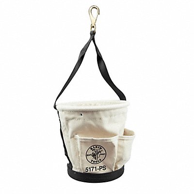 KLEIN TOOLS 5171PS Bucket Bag Canvas Tapered Wall OffWhite