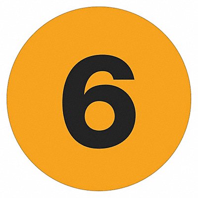 TAPE LOGIC DL6774 Labels Number 6 2 Circle