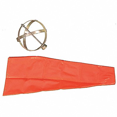 CORTINA SAFETY PRODUCTS 03WS8KT Windsock With Hardware 18 Open 8ft.