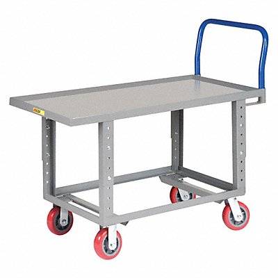 LITTLE GIANT RNL24486PYAH Platform Truck Adj Height Lipped 24x48