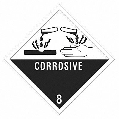 TAPE LOGIC DL5240 Label Corrosive 8 4x4