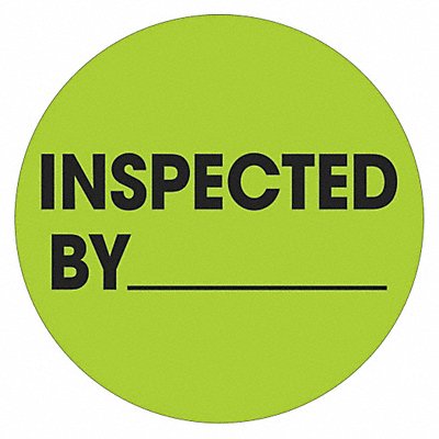 TAPE LOGIC DL1265 Label Inspected By Circle 1