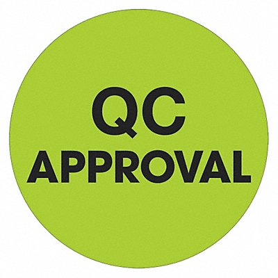 TAPE LOGIC DL1254 Label QC Approval Circle 1