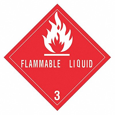 TAPE LOGIC DL5120 Label Flammable Liquids 3 4x4