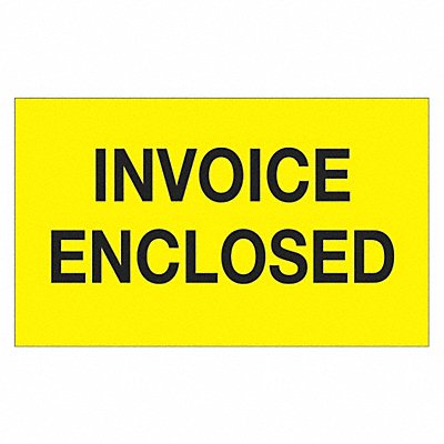 TAPE LOGIC DL1205 Label Invoice Enclosed 3x5 Yellow