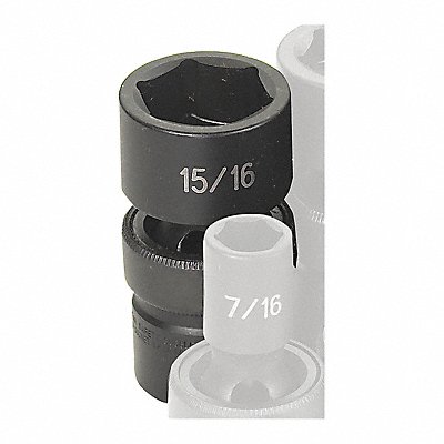 GREY PNEUMATIC 2030U Impact Socket 15/16 1/2 D Univ 6pt.
