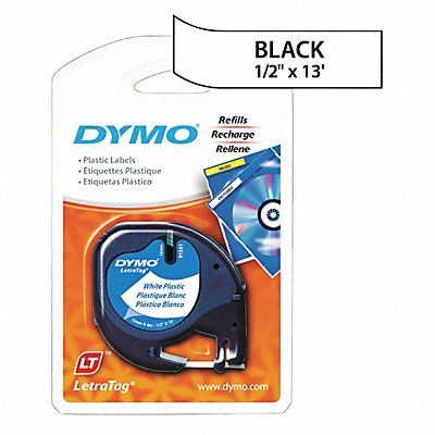 DYMO 91331 Label Tape 0.5 Black On White