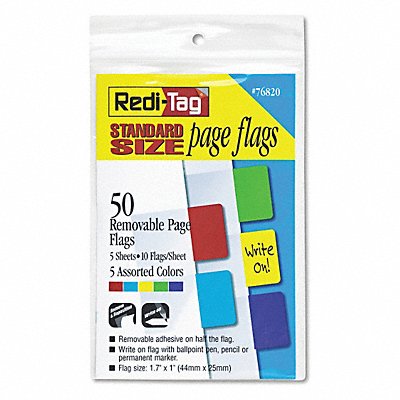 REDI-TAG 76820 Flag Reditag Page Ast PK50