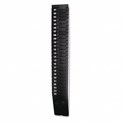 LATHEM TIME 257EX Time Card Rack 25-Pocket Black 6 Cards