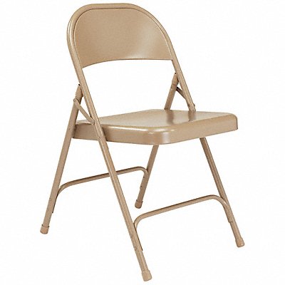 NATIONAL PUBLIC SEATING 51 Folding Chair Steel Beige PK4