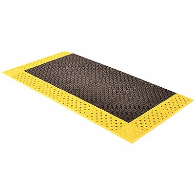 NOTRAX 520S4296BY Drainage Mat Black wYellowBrdr 3ft. 6 x8ft.