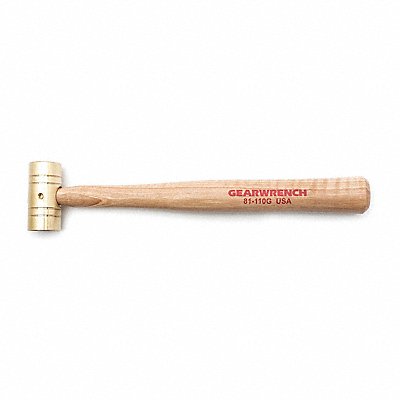GEARWRENCH 81110G Brass Hammer Hickory Handle 8 oz.